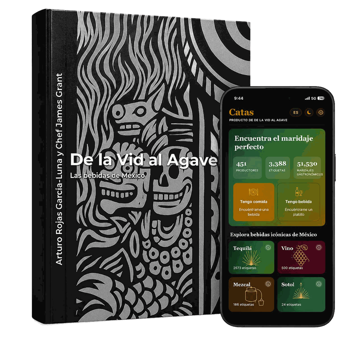 De la vid al agave e-book and the Catas app